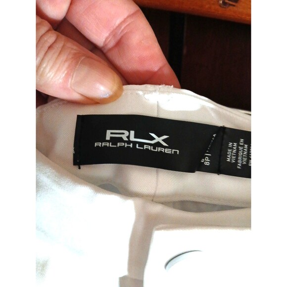 NWT Ralph Lauren RLX Women's Size 8P White Golf Pants Wicking Stretch Logo - Picture 2 of 14